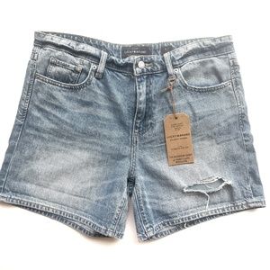 Lucky Brand Boyfriend Distressed Jean Shorts NWT